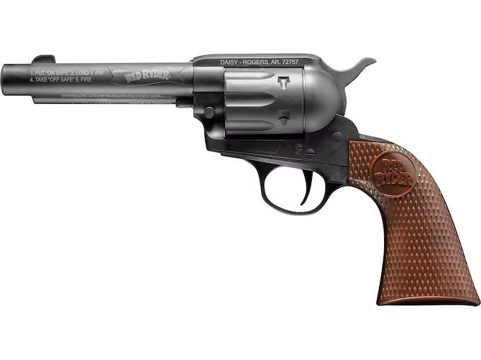 Vintage-style revolver handgun on white background