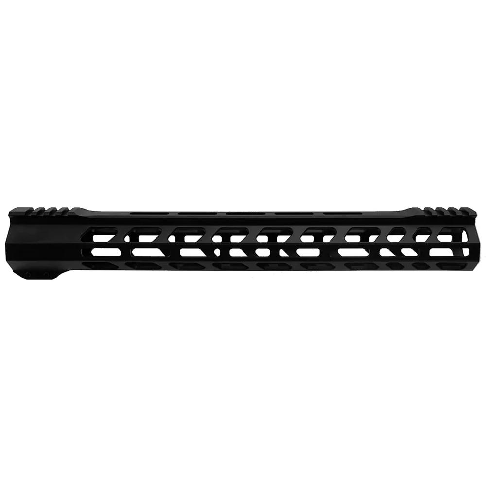 Black aluminum rifle handguard with M-LOK slots