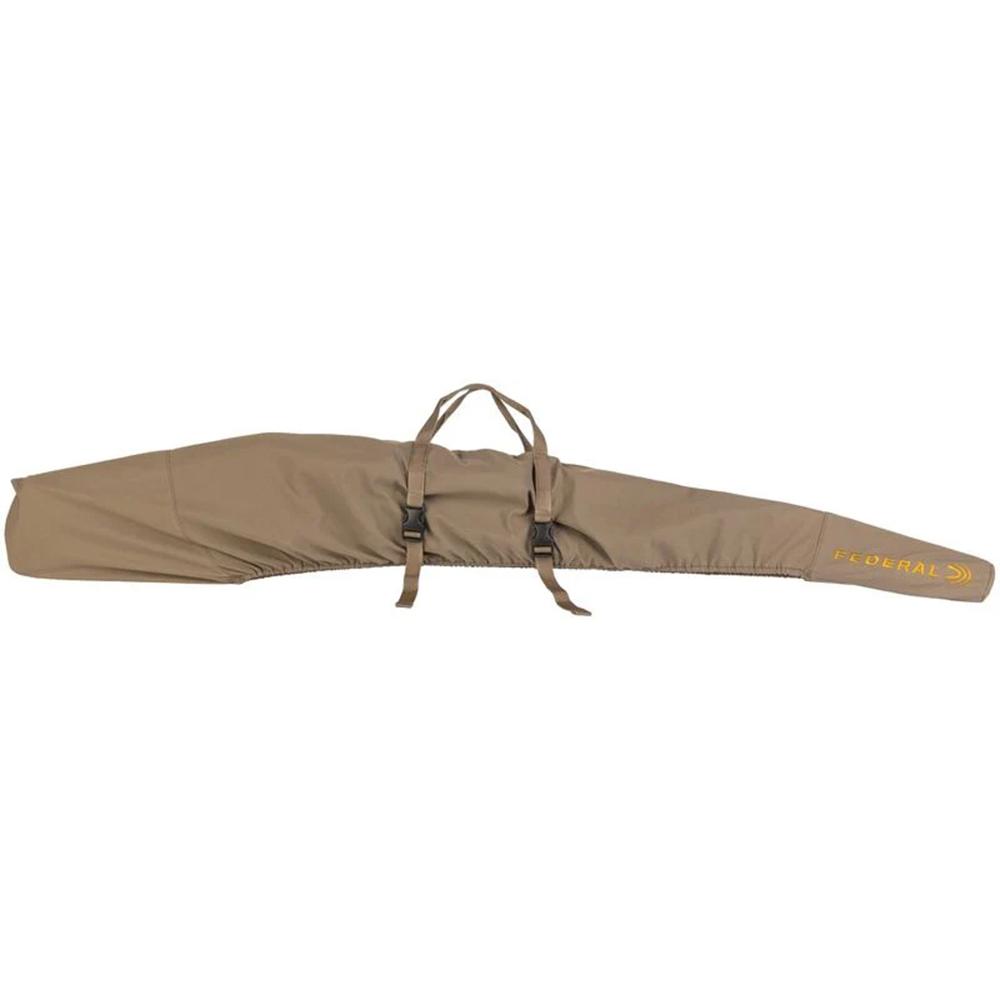 Tan rifle case with handles and straps