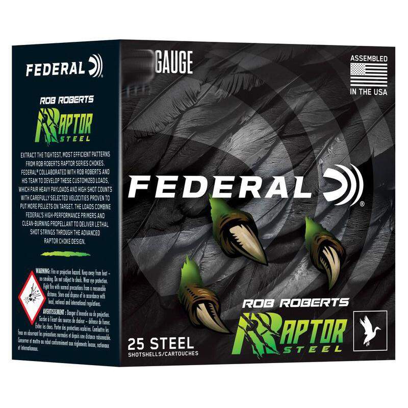 Federal Raptor Steel 12-gauge shotgun shells box