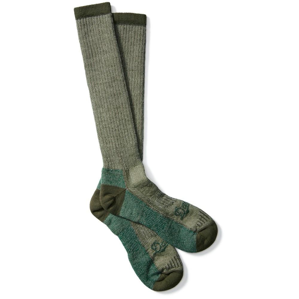 Pair of green knee-high ribbed socks