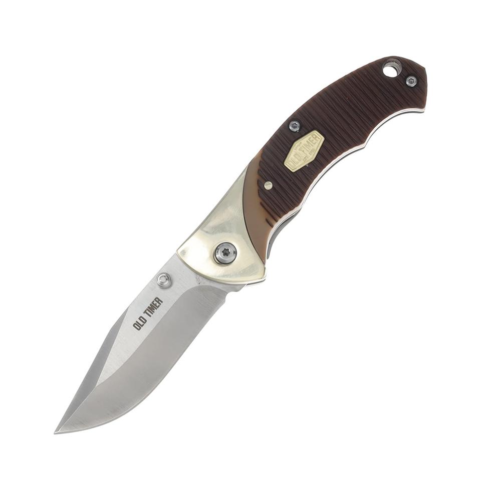Old Timer folding pocket knife with wooden handle