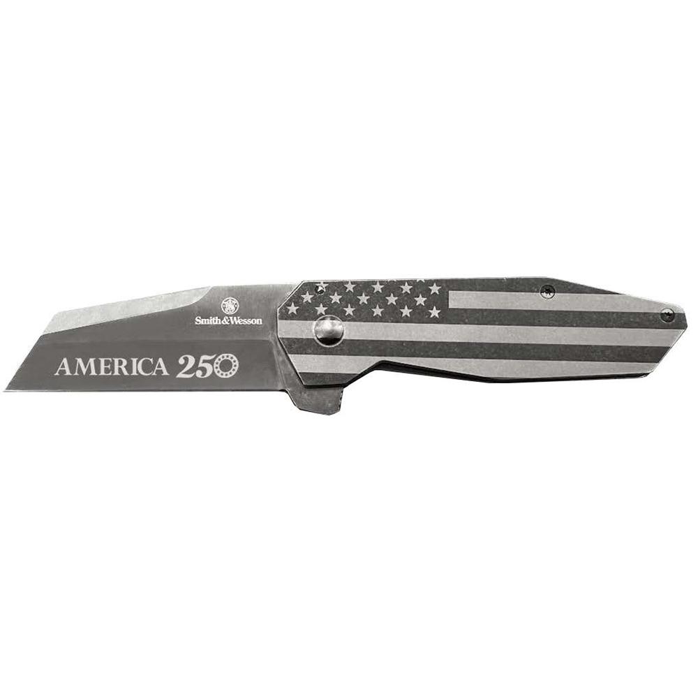 Folding knife with American flag design