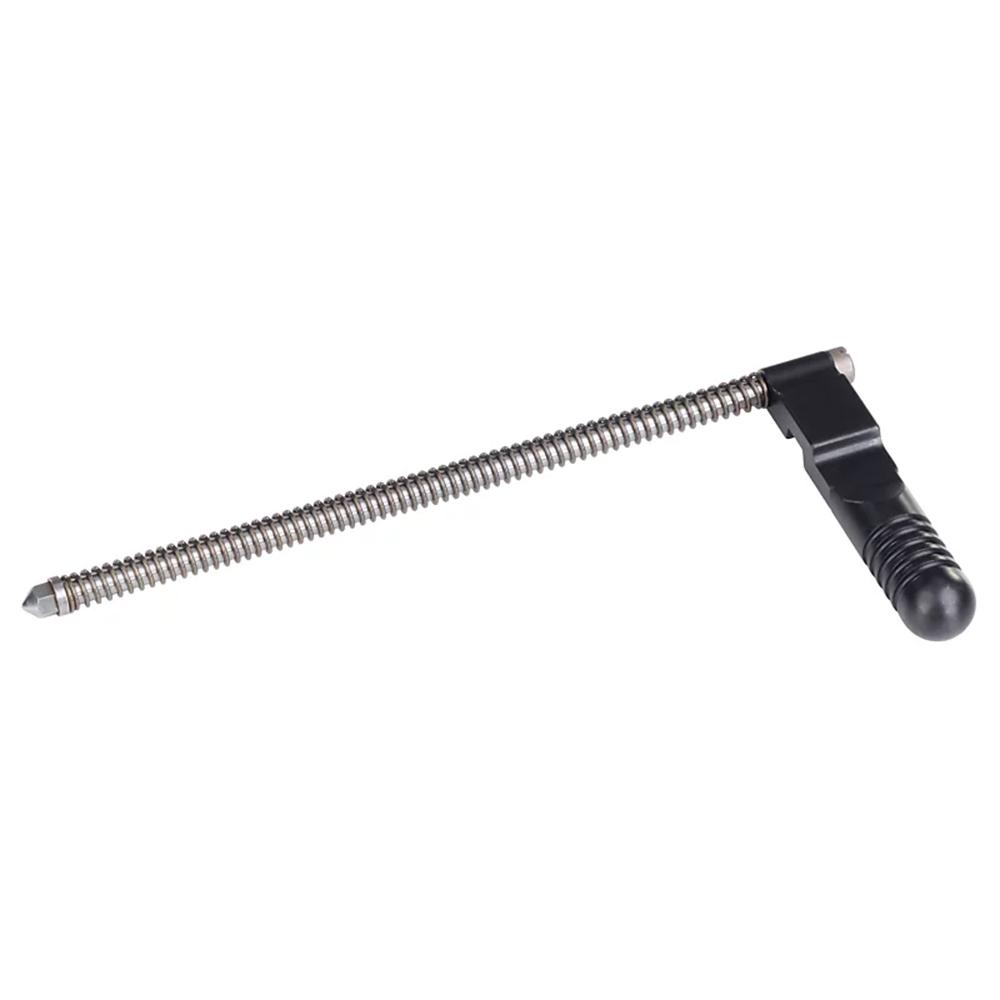 Flexible metal spring shaft with black handle
