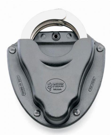 Heavy-duty metal shutter padlock with circular shackle