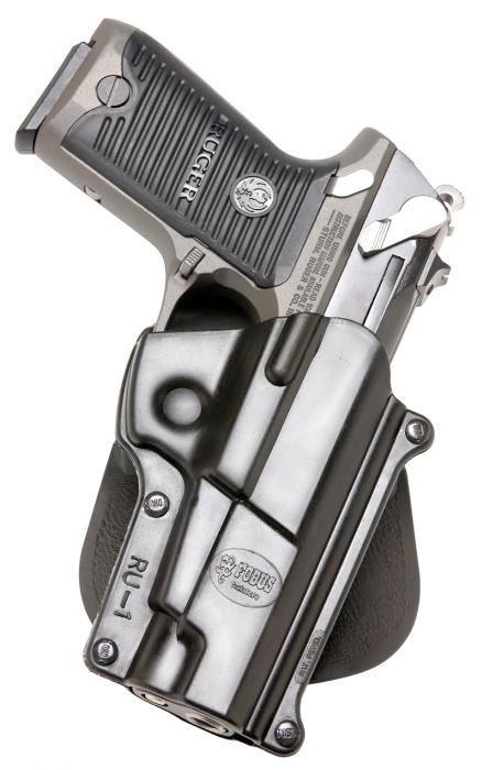 Ruger handgun in black holster