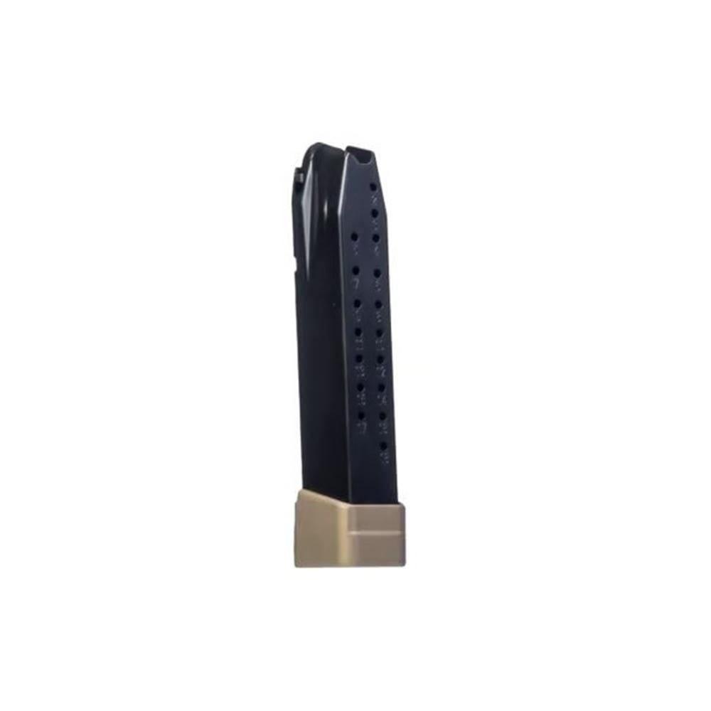 Handgun magazine with extended base plate