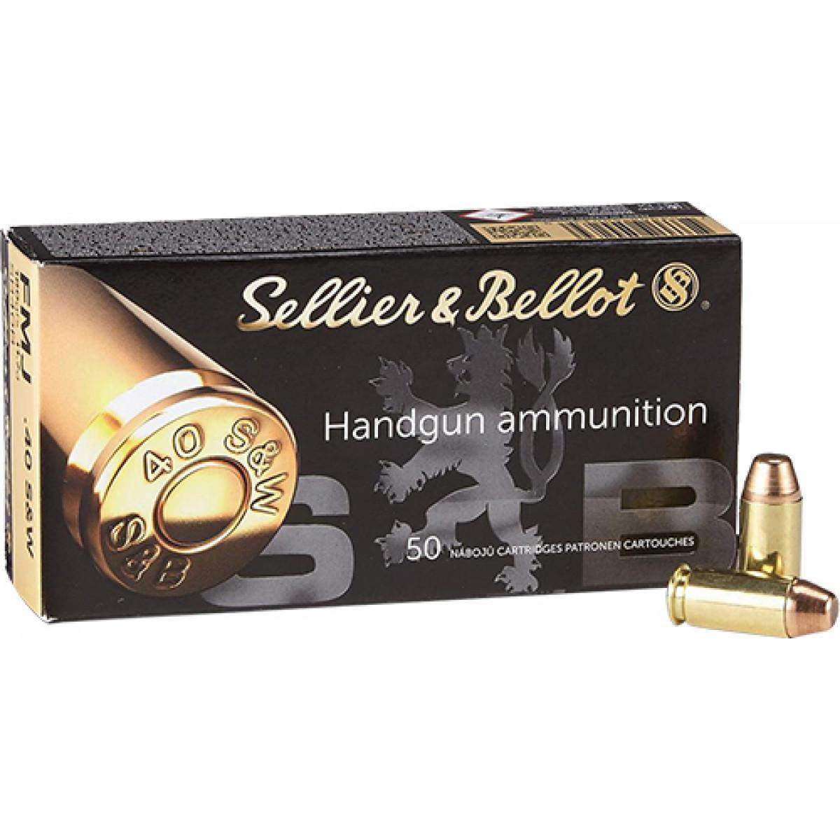 Sellier & Bellot .40 S&W handgun ammunition box