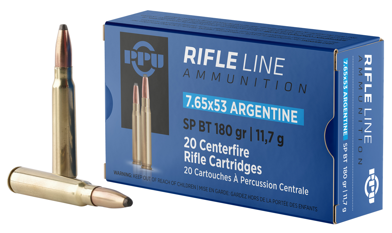 Box of 7.65x53 Argentine rifle ammunition