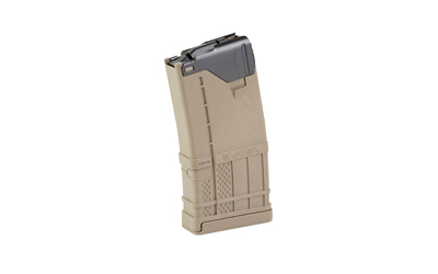 Tan rifle magazine on white background