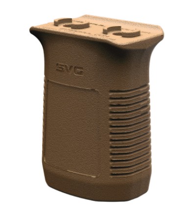 Brown polymer vertical foregrip with textured sides