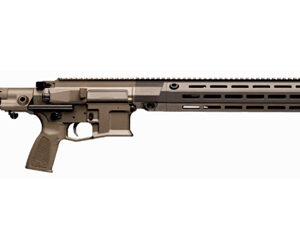 Tan modern semi-automatic rifle on white background