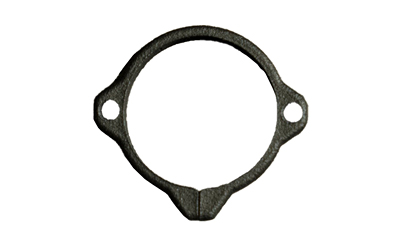 Metal gasket ring with two bolt holes