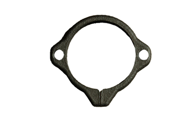 Metal gasket ring with two bolt holes