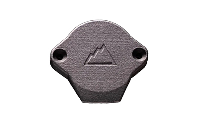 Metal cover plate with mountain logo
