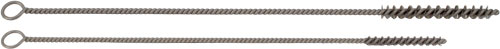 Two long twisted wire tube cleaning brushes
