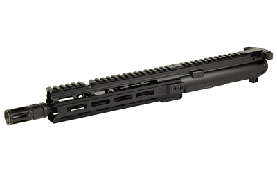Black AR-15 style upper receiver assembly