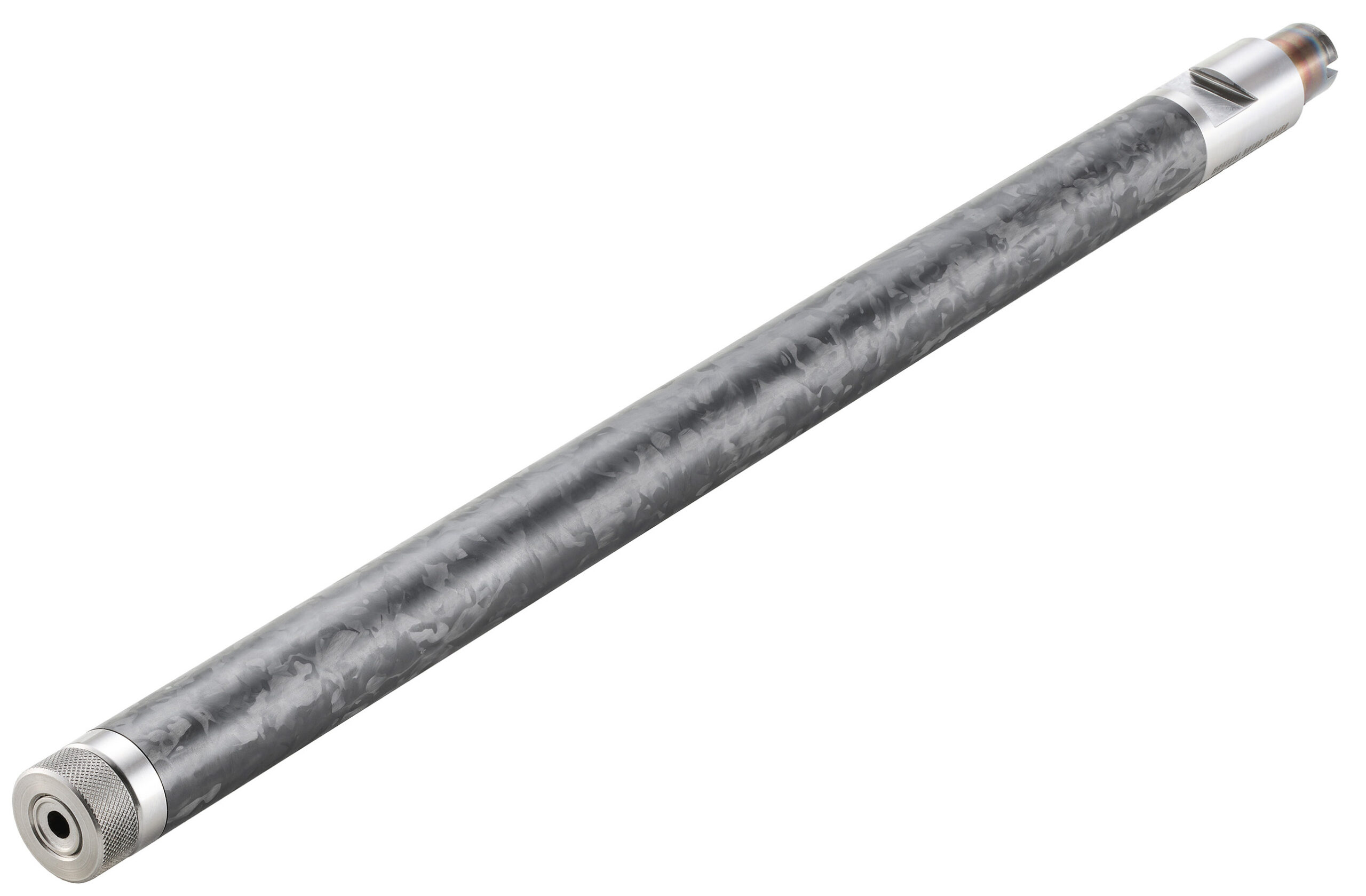 Gray marbled pen with silver metal accents