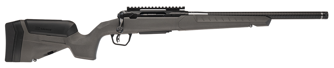 Modern bolt-action rifle with synthetic stock