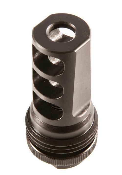 Metal muzzle brake with side ports