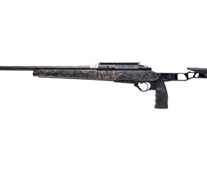 Modern bolt-action rifle with long barrel