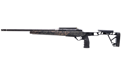 Modern bolt-action rifle with long barrel