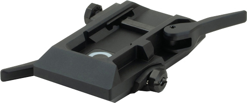 Black metal quick-release mounting clamp