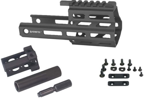 Black rifle handguard with mounting accessories