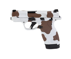 White and brown camo semi-automatic pistol