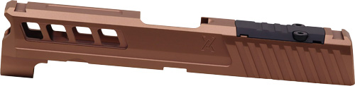 Tan pistol slide with optic cut