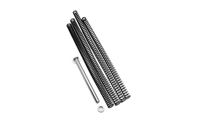 Black coil springs with metal rod and hardware