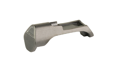 Metal mechanical lever component on white background