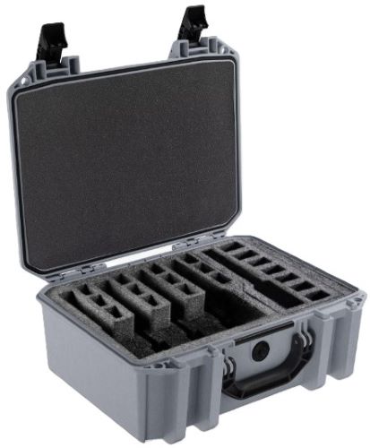 Open hard case with custom foam inserts