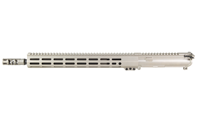 Silver AR-15 style upper receiver assembly