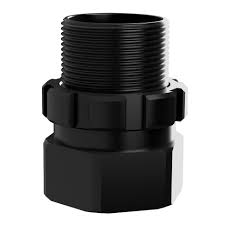 Black threaded pipe adapter fitting