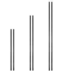 Three pairs of vertical lines increasing in height