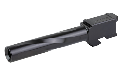 Spiral-fluted pistol barrel on white background