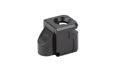 Compact black plastic pencil sharpener with container