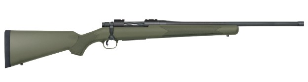 Green bolt-action rifle on white background