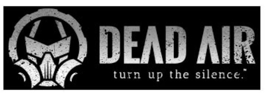Dead Air logo with gas mask and slogan