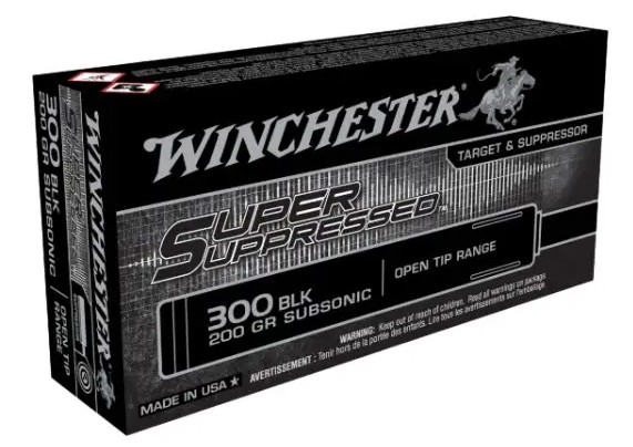Winchester Super Suppressed 300 BLK ammo box