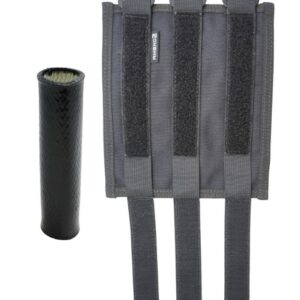 Gray tactical strap mount with cleaning brush
