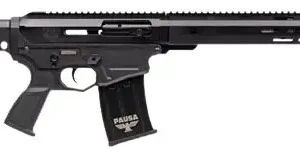 Black tactical semi-automatic shotgun with detachable magazine