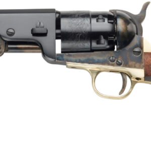 Black powder .44 caliber revolver with wooden grip
