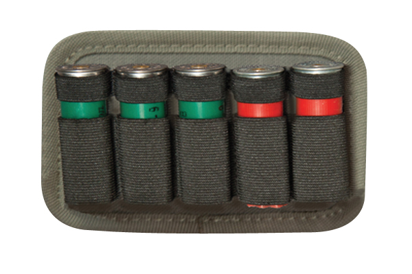 Shotgun shells in black tactical holder