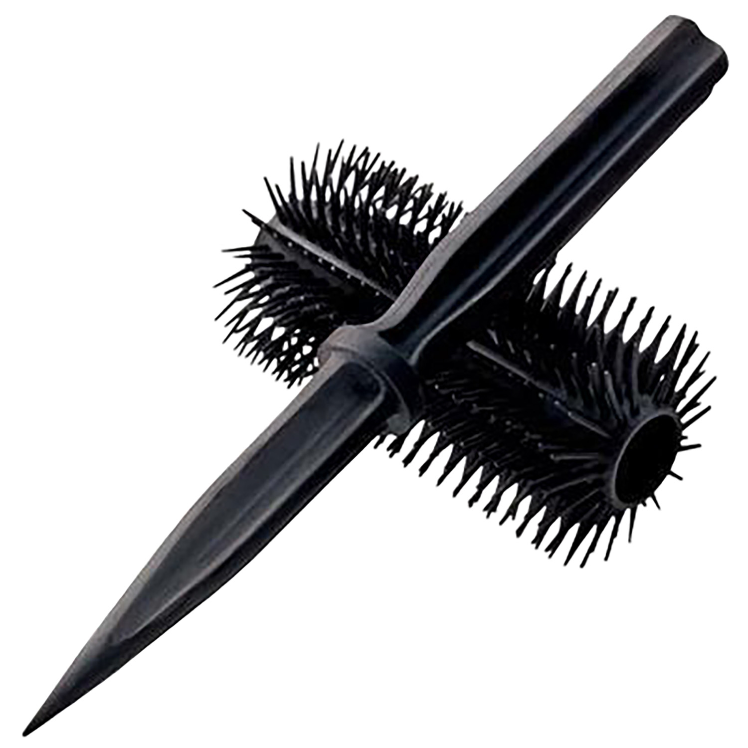 Black double-sided round hair styling brush