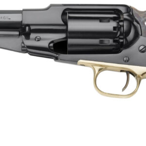 Black powder .44 caliber revolver with wooden grip