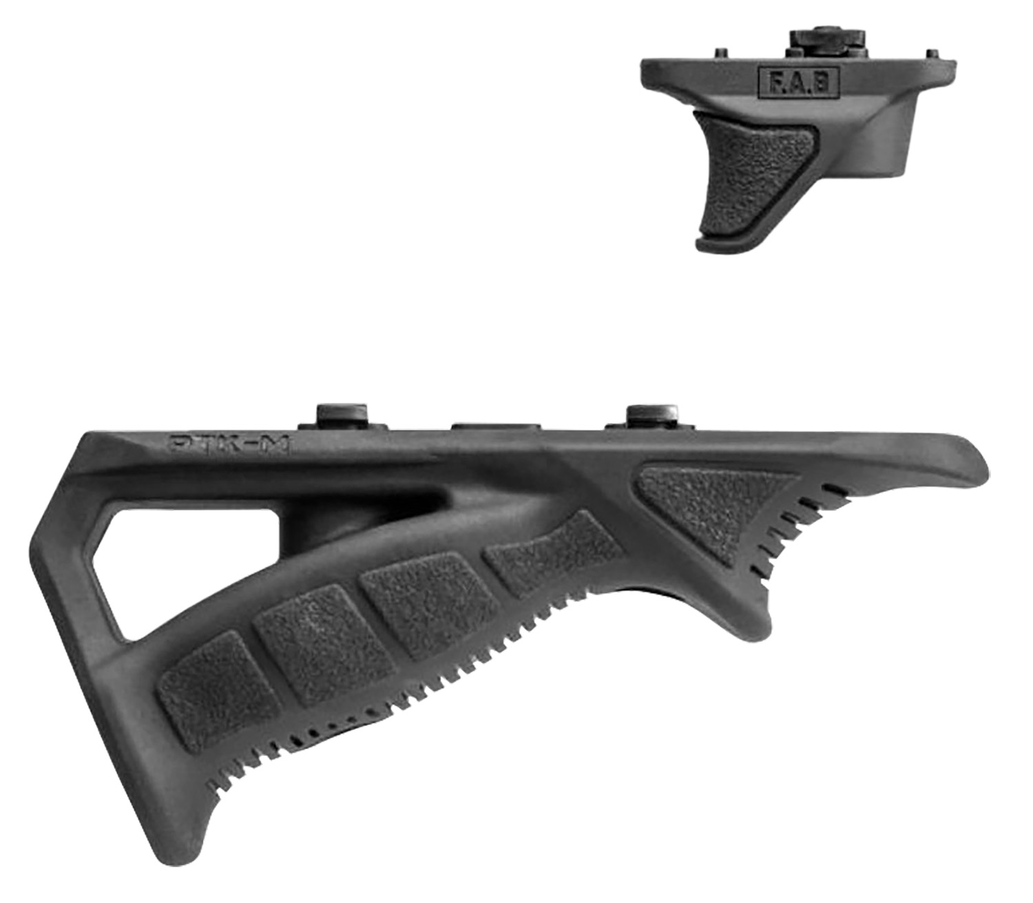 Black angled foregrip firearm accessory