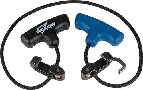Two T-handle pull starter cords with clips