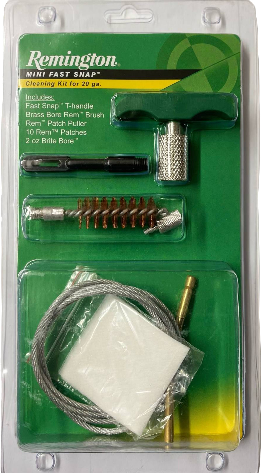 Remington 20 gauge gun cleaning kit package